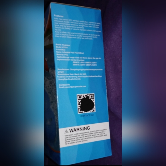 NWT Alupssuc Summer Large Inflatable Pool Float With Water Gun Kids/Teens - Picture 3 of 5